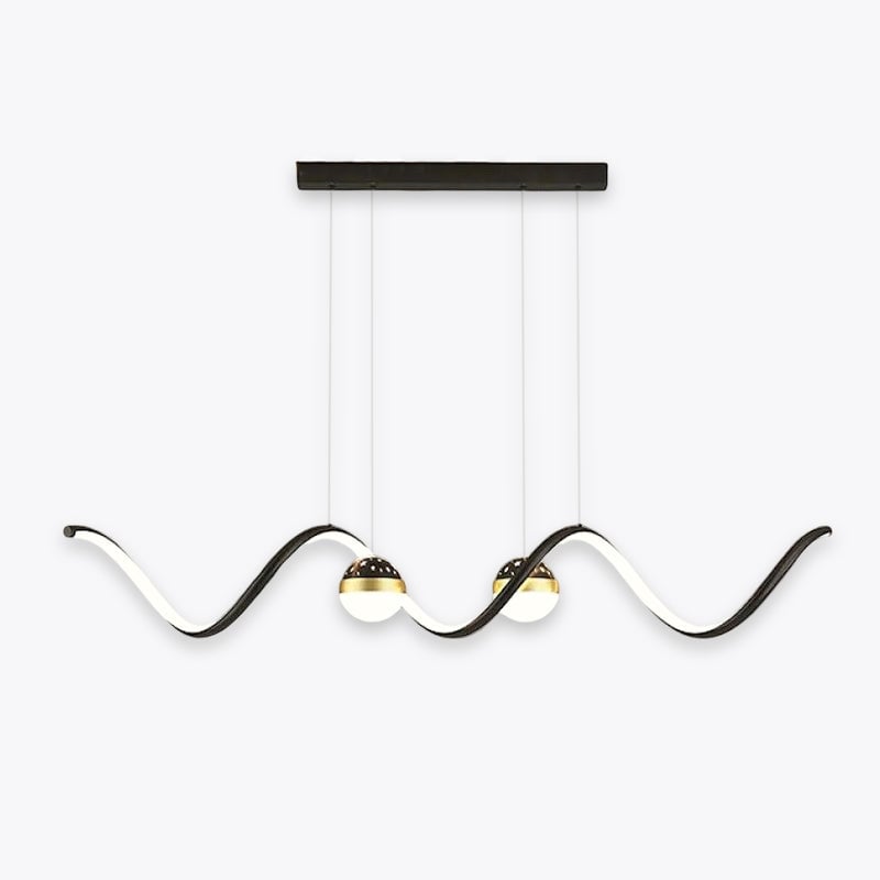 Madina Nordic Globe Wavy Metal/Acrylic Pendant Light - Lumpaz