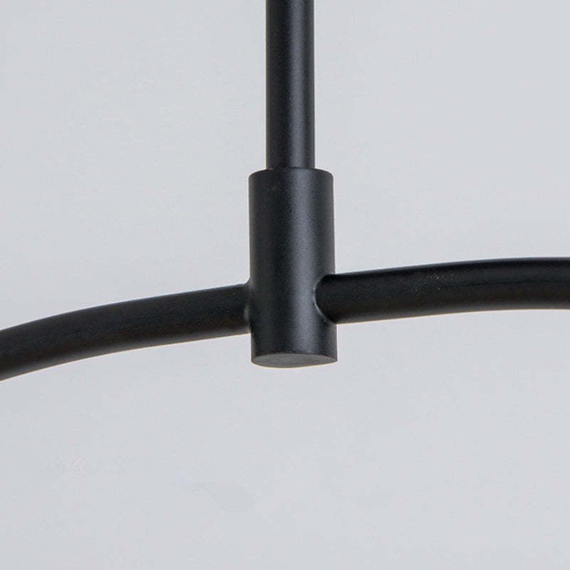Avi Minimalist Linear Metal Pendant Light, Black - Lumpaz