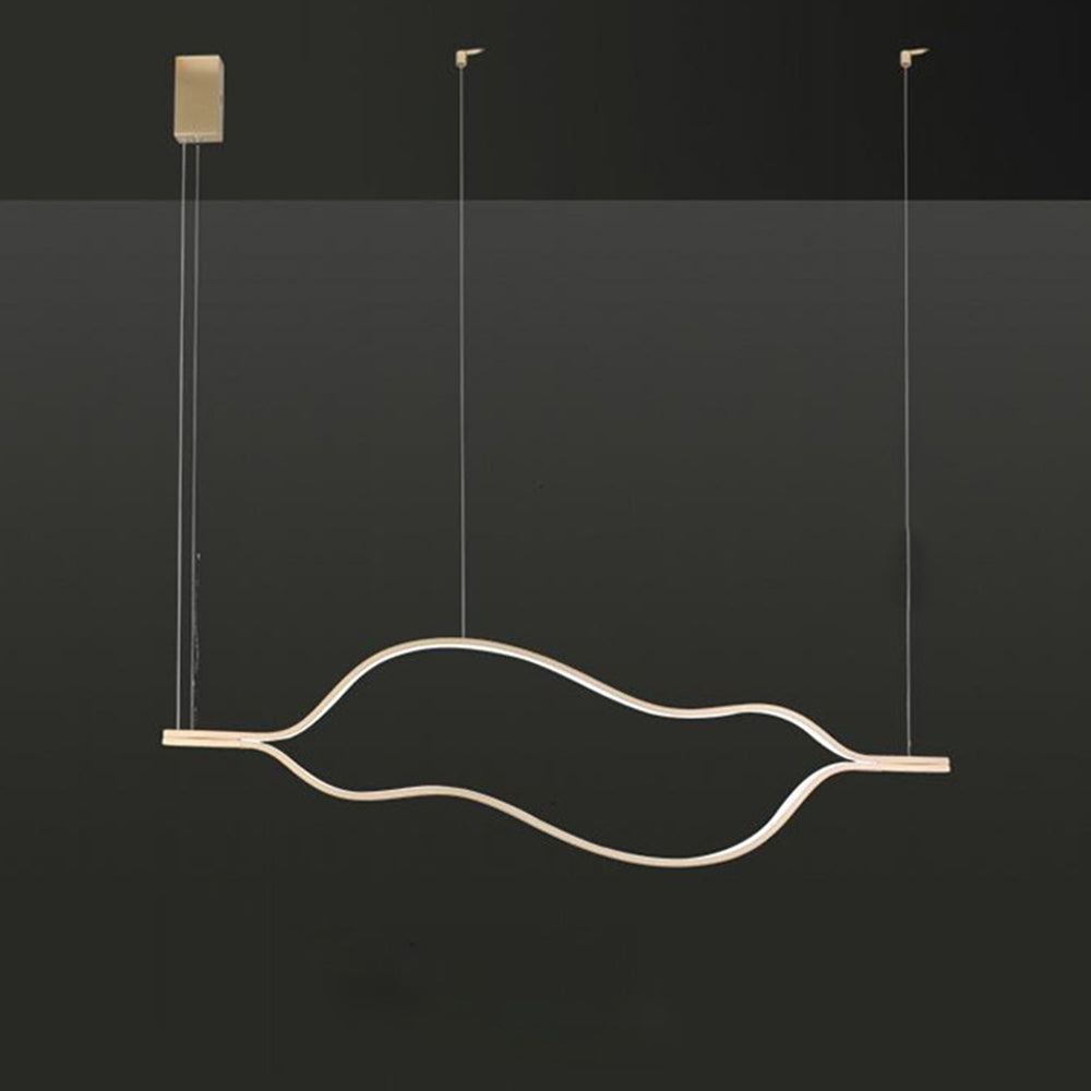 Edge Wave Pendant Light, Gold, 31.5"/39.3"/47.2" - Lumpaz
