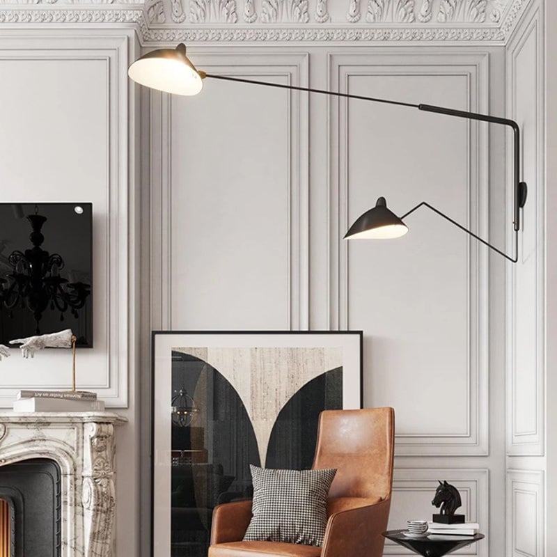 Schmitt Wall Lamp Industry, Metal, Black, Living Room - Lumpaz