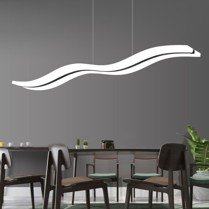 Minimalist Wave Wavy Pendant Light, 38.5" - Lumpaz