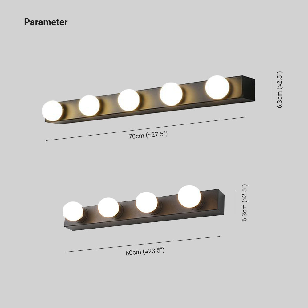 Valentina Modern Multi Metal Wall Lamp, Black/White - Lumpaz