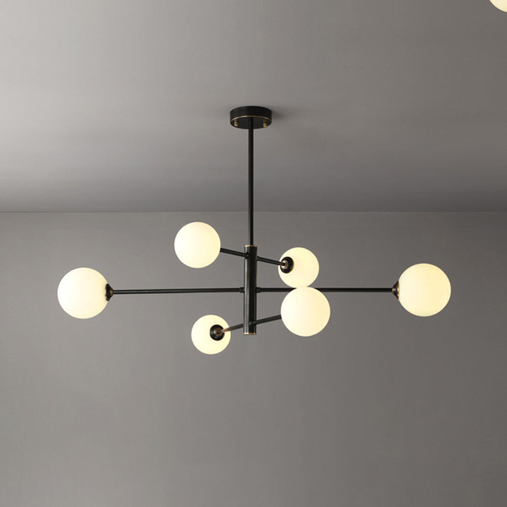 Valentina Modern Glass Shade Pendant Light, Copper/Black - Lumpaz