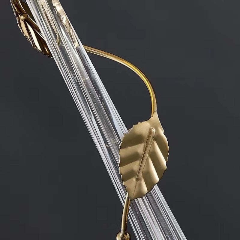 Sanna Elegant Flower Metal/Glass Pendant Light, Bedroom - Lumpaz
