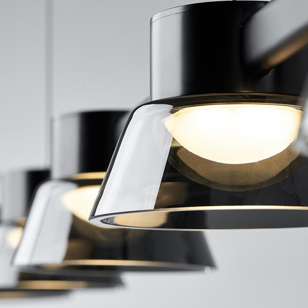 Evette Modern Linear Metal Pendant Light,Black - Lumpaz