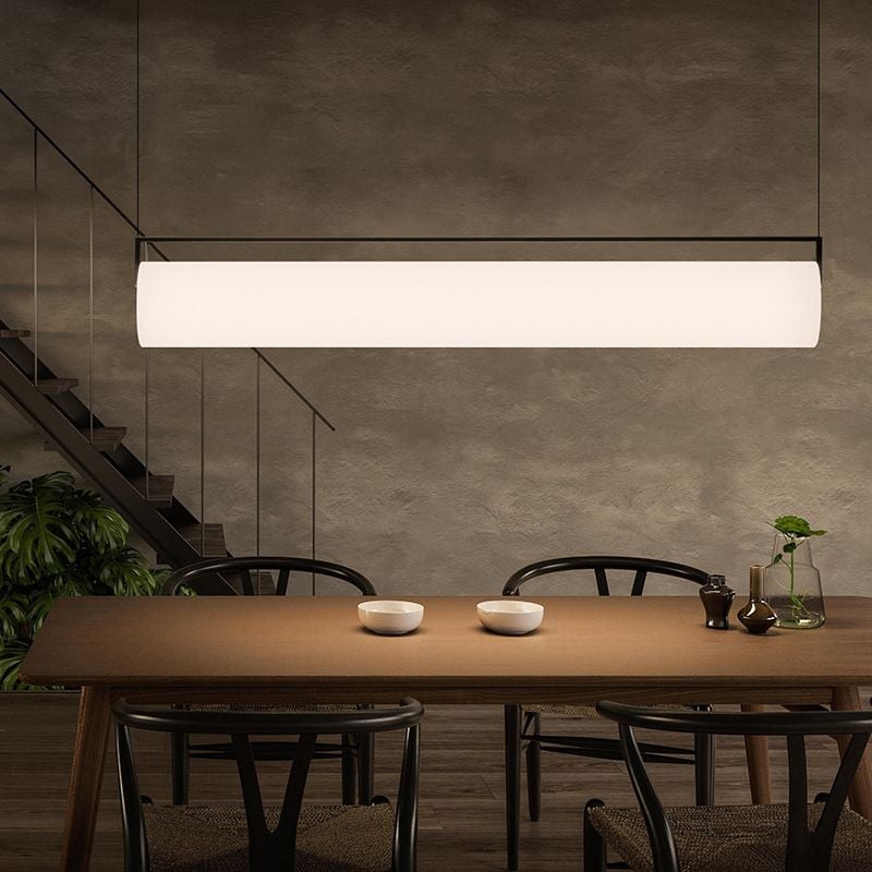 Edge Desinger Cylindrical Shape Linear Pendant Light, 36.6"/48" - Lumpaz
