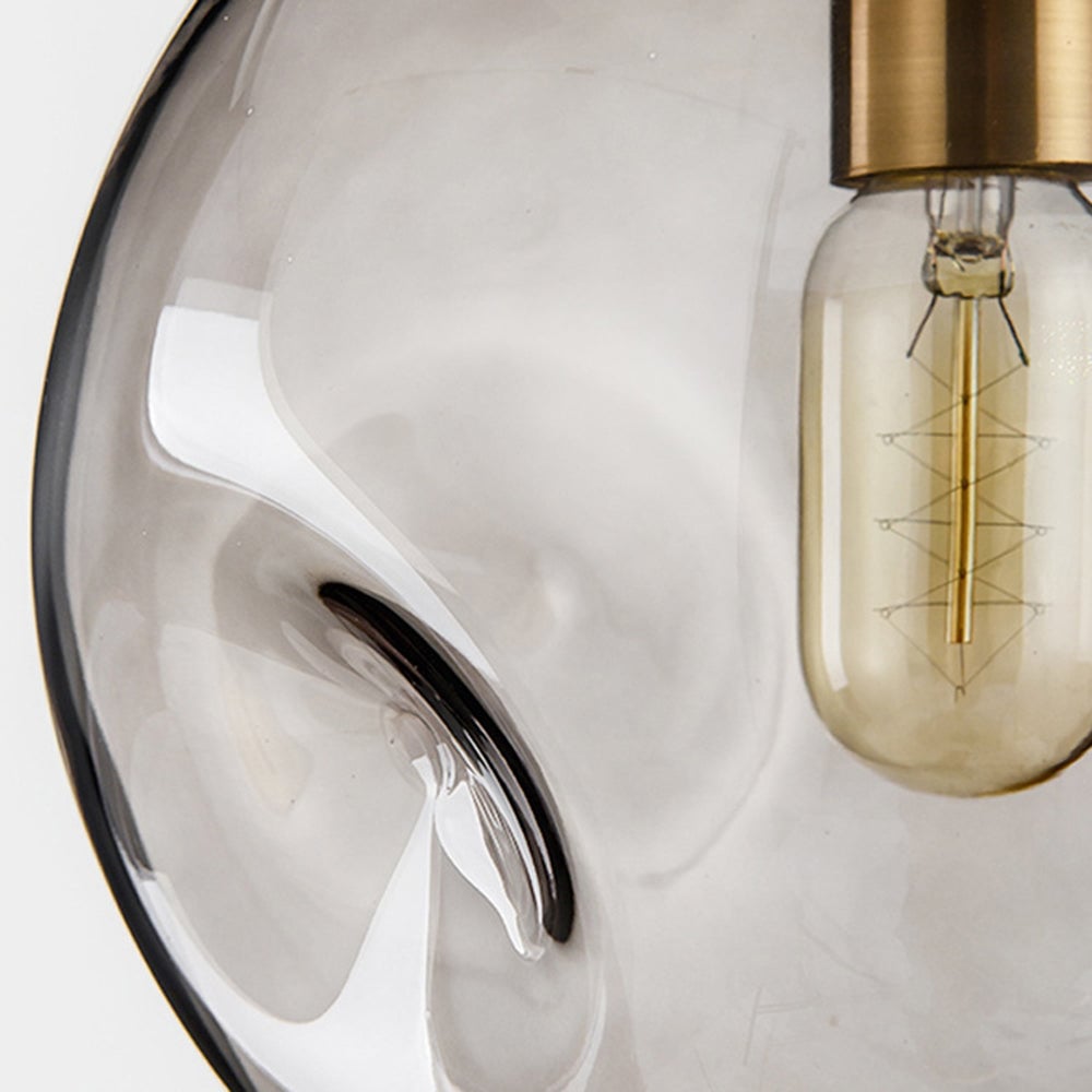 Hailie Mid Century Antique , Metal/Glass Pendant Light - Lumpaz