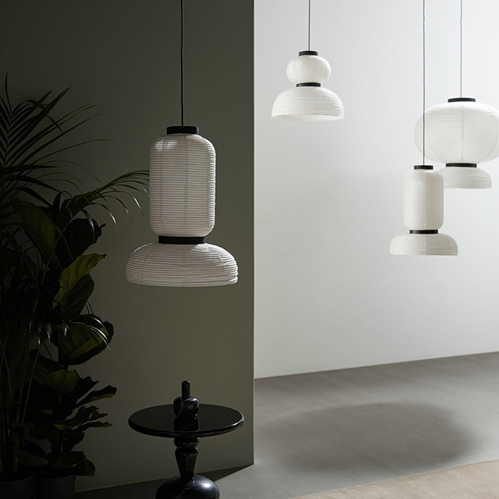 Renée Modern Artificial Silk Pendant Light, White, 3 Style - Lumpaz