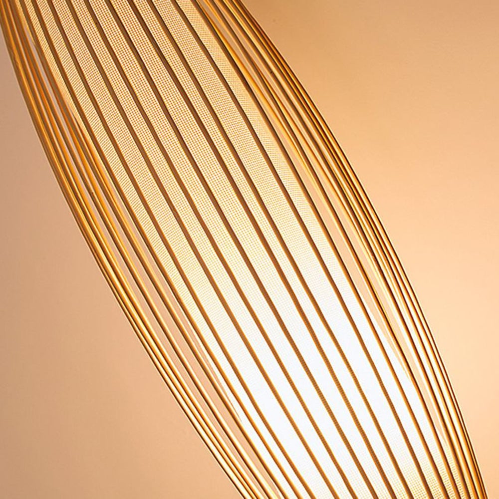 Muto Japanese Cylindrical Rattan Wall Lamp Bamaoo Bedroom - Lumpaz