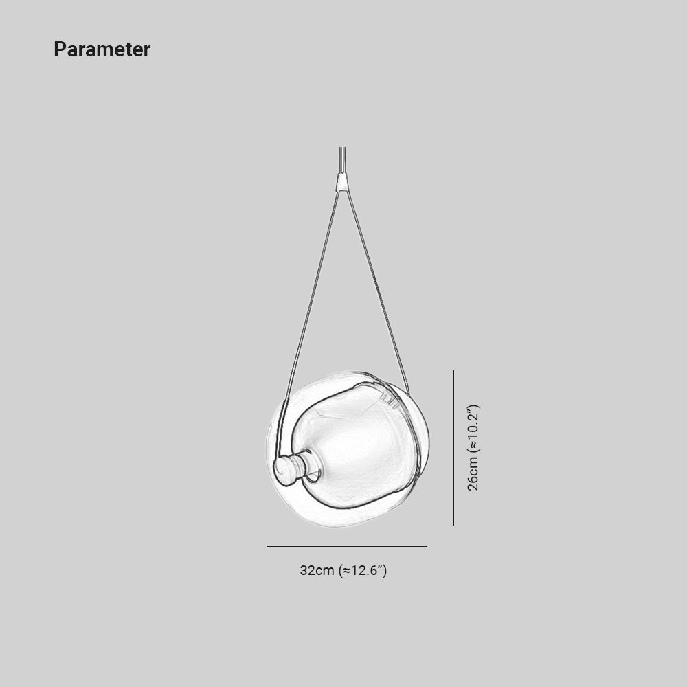 Hailie Modern Bubble Glass Pendant Light, Blue/Yellow/Pink/Smoky Gray/White/Clear - Lumpaz