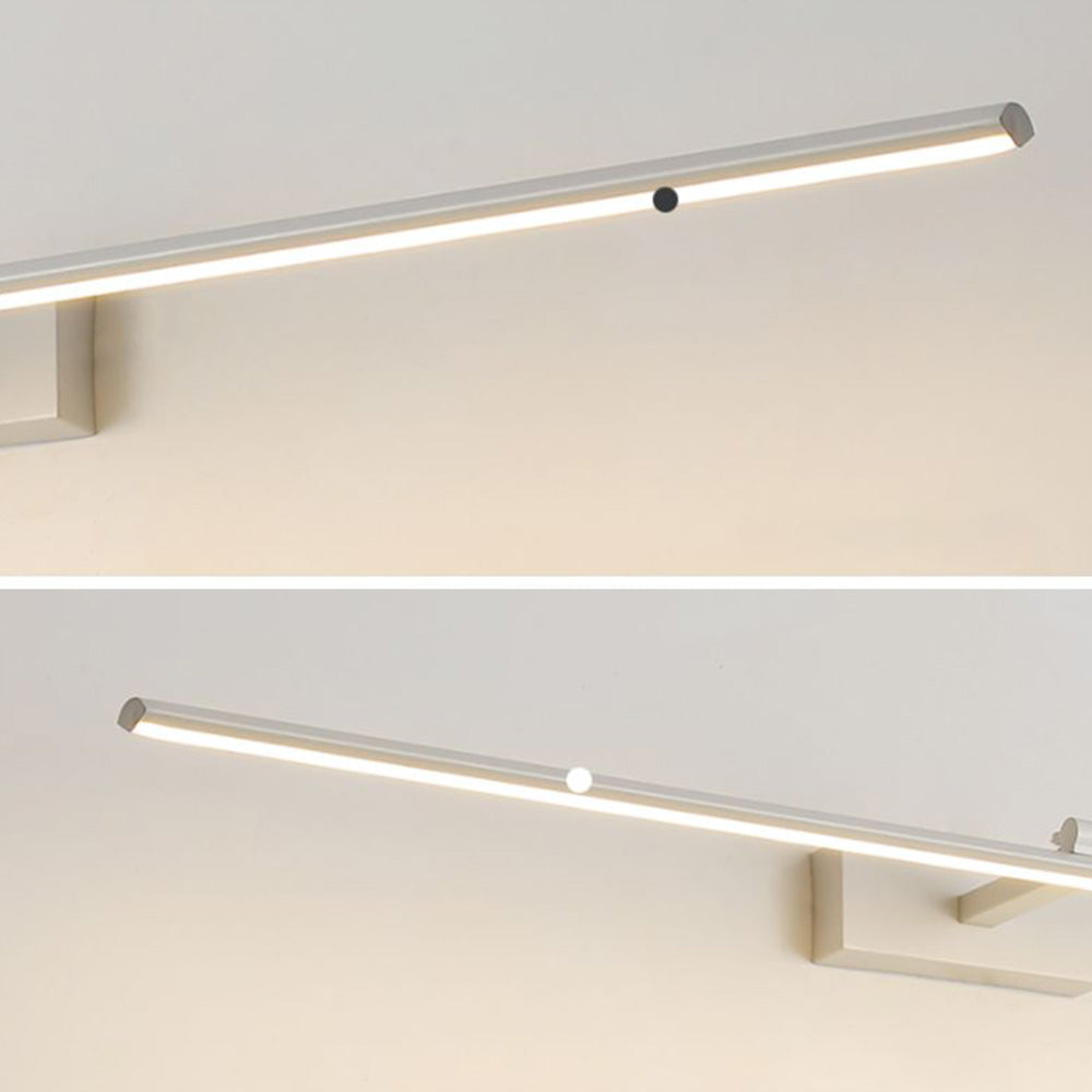Leigh Modern Bar Mirror Front Vanity Metal Wall Lamp, Black&White - Lumpaz