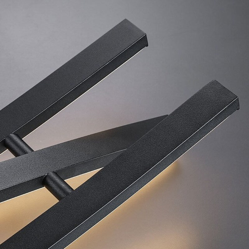 Modern Linear Metal Pendant Light, Black - Lumpaz