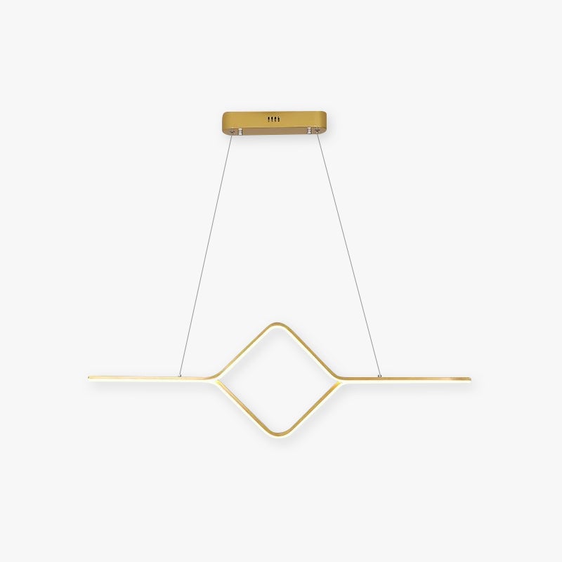 Bouvet Modern Linear Square Pendant Light, , Gold/Black - Lumpaz