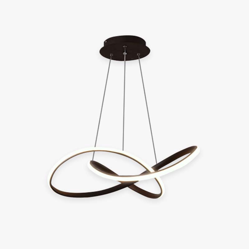 Modern Led Pendant Light, Black/White, Living Room/Bedroom - Lumpaz