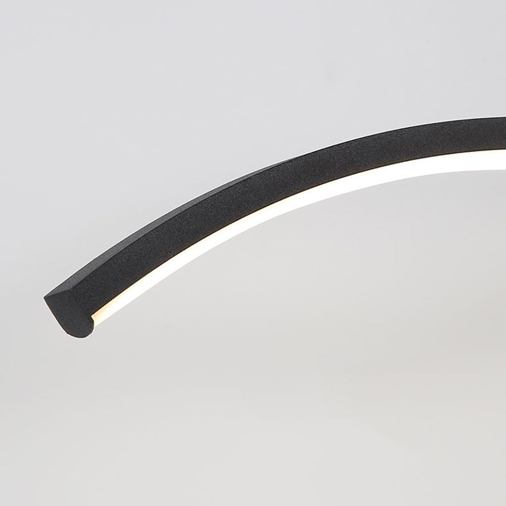 Minimalist Wave Linear Metal Wall Lamp, Black/White - Lumpaz