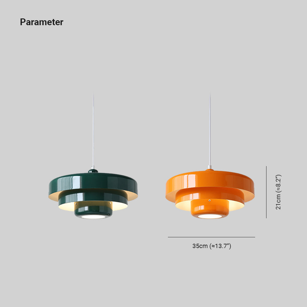 Morandi Modern LED Pendant Light OrangeMetal Living Room/Kitchen - Lumpaz