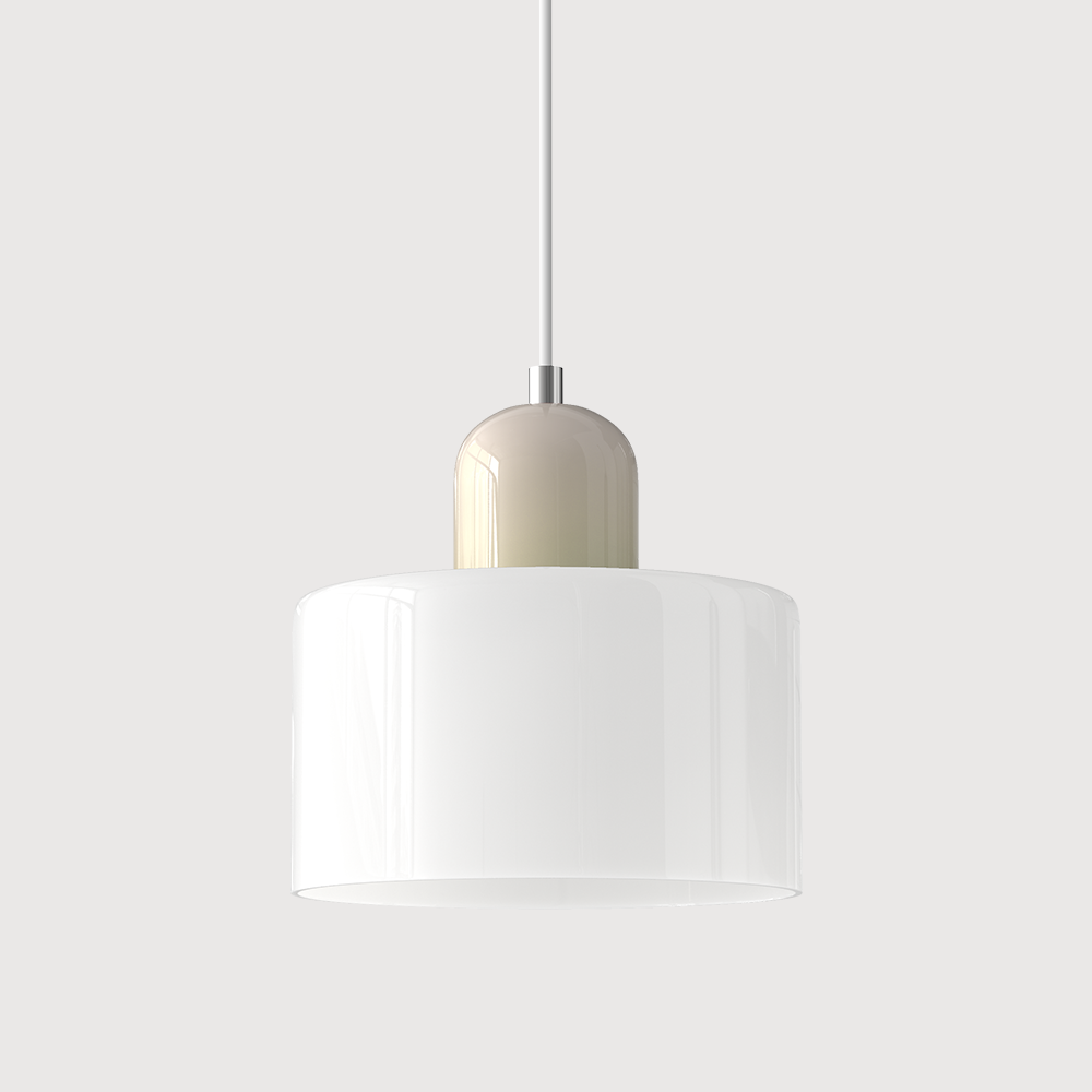 Morandi Modern White Glass Kitchen Island Pendant Light - Lumpaz