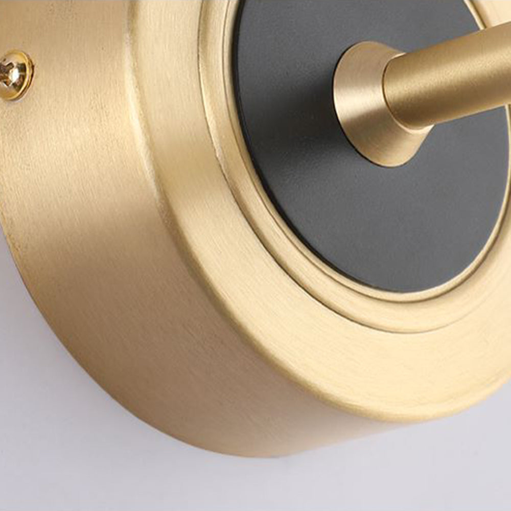 Leigh Vintage Linear Metal/Acrylic Wall Lamp, Black/Gold - Lumpaz