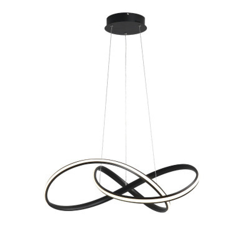 Pendant Light linear Modern, Acrylic/Metal, Black/White, Dining Room - Lumpaz
