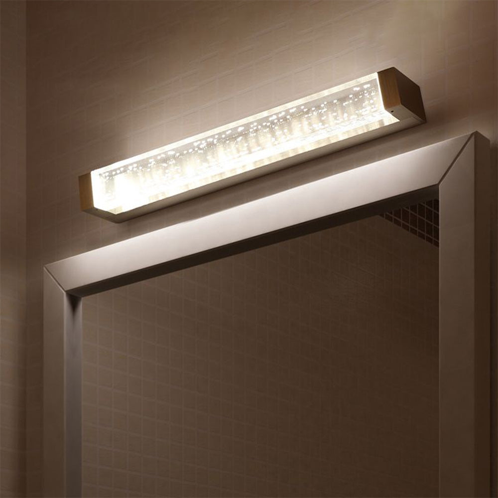 Leigh Transparent Rectangular Mirror Front Vanity LED Wall Lamp, Bathroom - Lumpaz