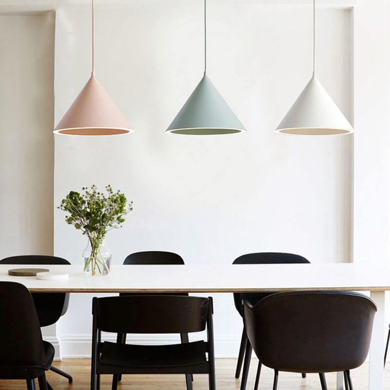 Morandi Funnel-Shape LED Pendant Light for Living Room - Lumpaz
