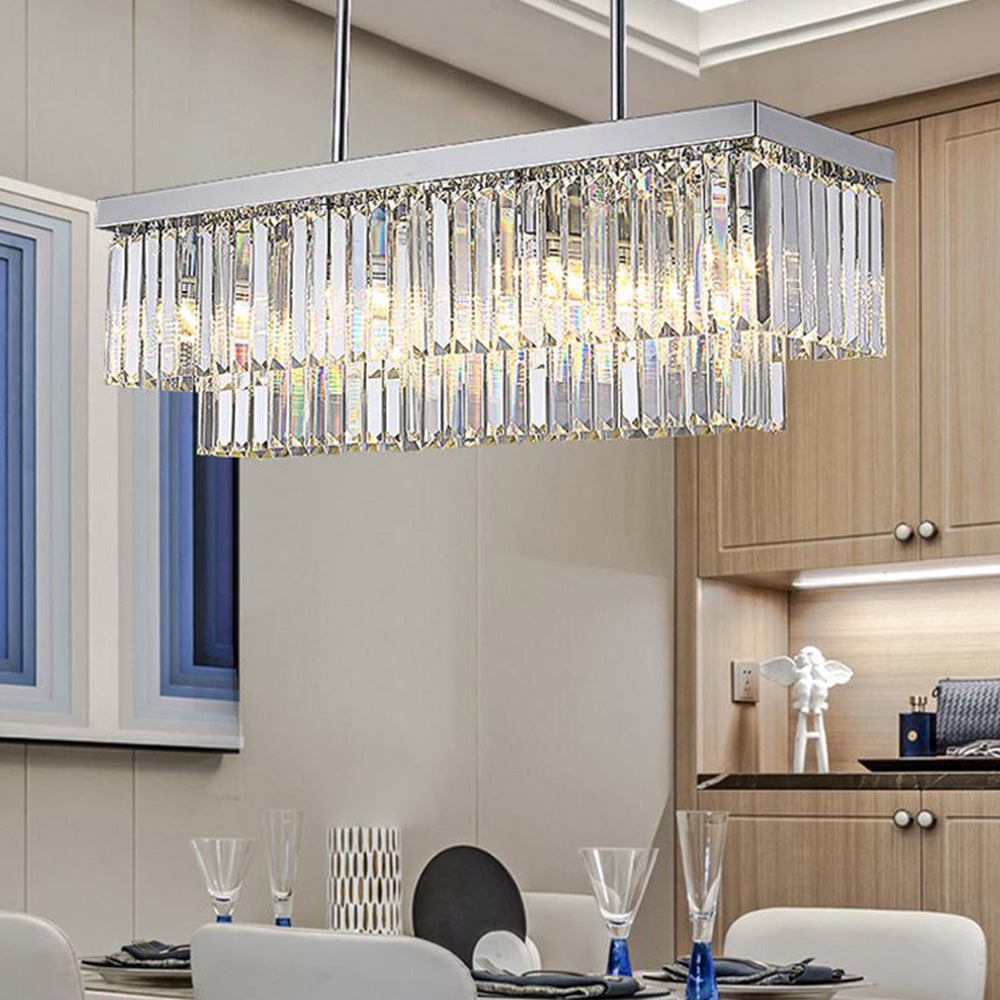 Marilyn Modern Art Deco LED Pendant Light, Crystal/Metal - Lumpaz