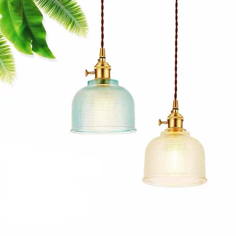 Hailie Glass Art Deco Pendant Lights,Colorful - Lumpaz