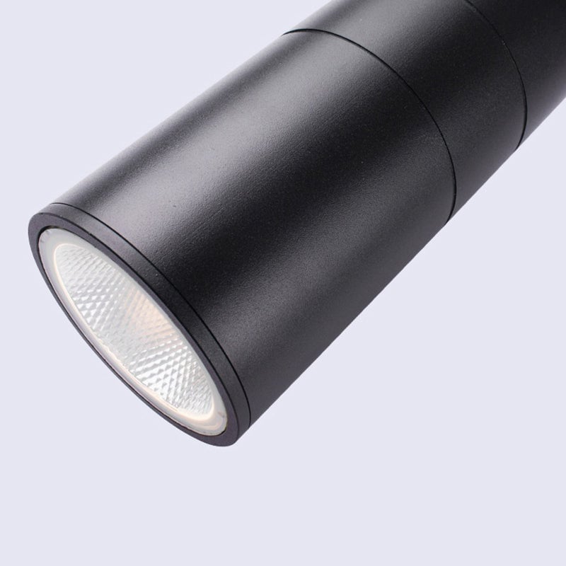 Orr Minimalist Metal Double-headed Outdoor Wall Lamp, Black - Lumpaz