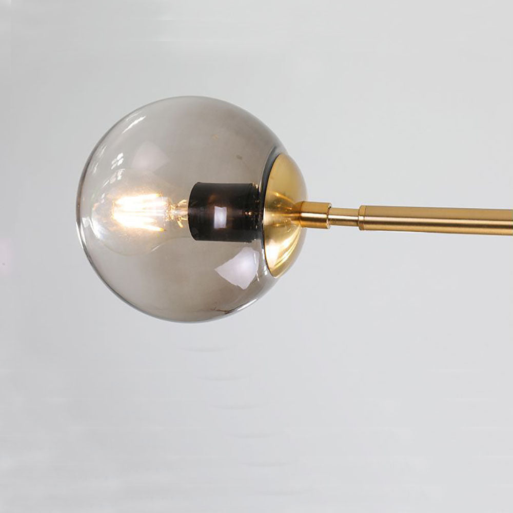 Valentina Modern Bubble Metal/Glass Pendant Light, Gold - Lumpaz
