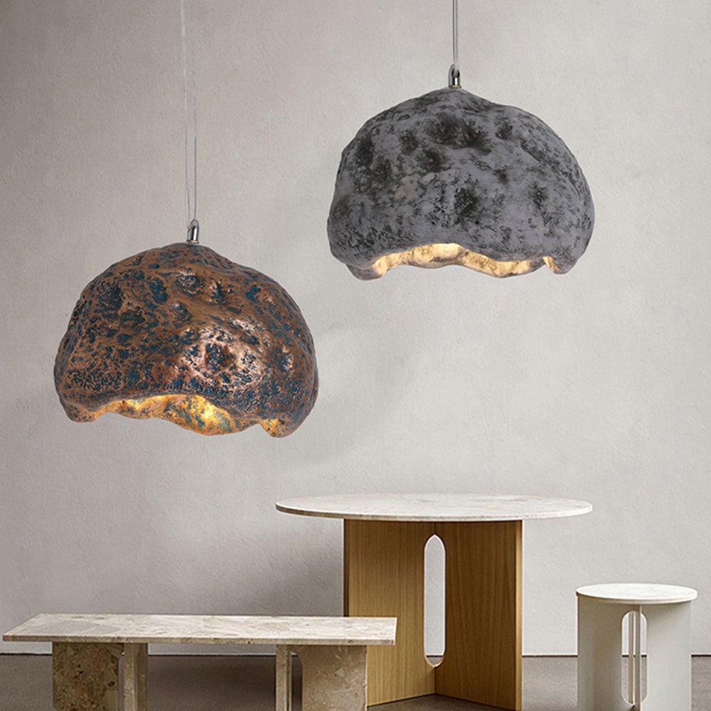 Byers Wabi Sabi Irregular Shape Resin Pendant Light, 3 Color - Lumpaz