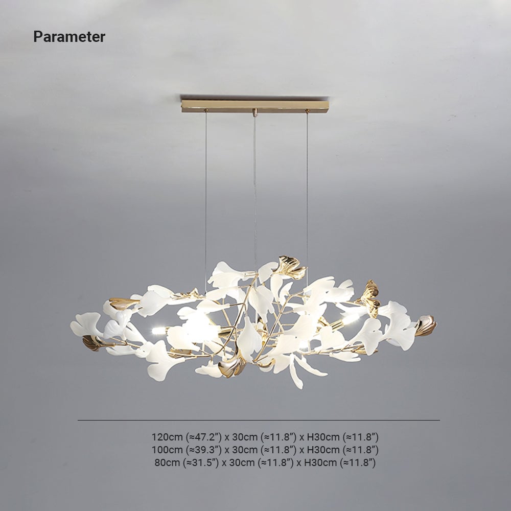 Olivia Modern Petal Shaped Metal Ceramic Chandelier Dining Room - Lumpaz