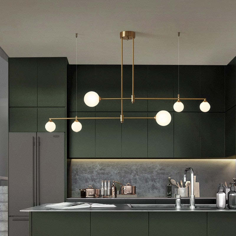 Valentina Modern Bubble Copper Pendant Light, Gold - Lumpaz