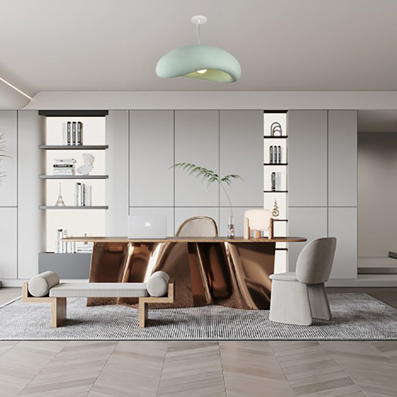 Byers Minimalist Cobblestone Shape Pendant Light, Blue/Gray - Lumpaz