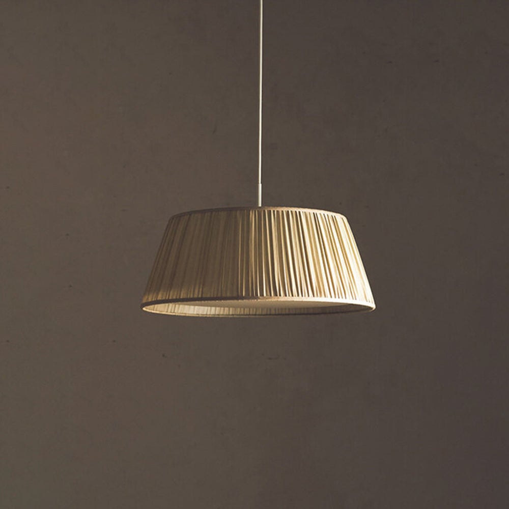 Renée Pleated Pendant Light Wabi Sabi, Metal/Fabric, Living Room - Lumpaz