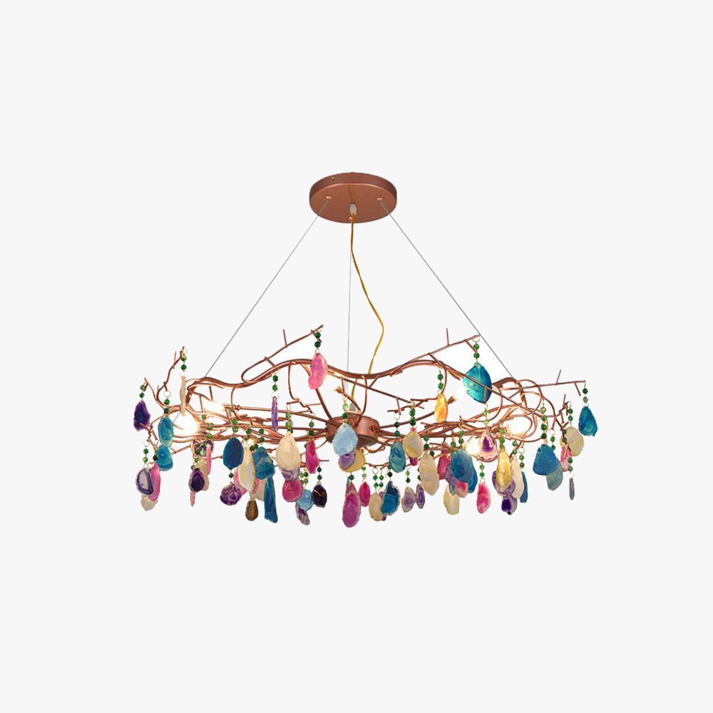 Morandi Art Deco Agate Stone colorful Pendant Light - Lumpaz