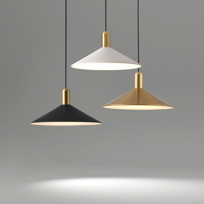 Carins Vintage Pendant Light,  Black & White & Gold - Lumpaz