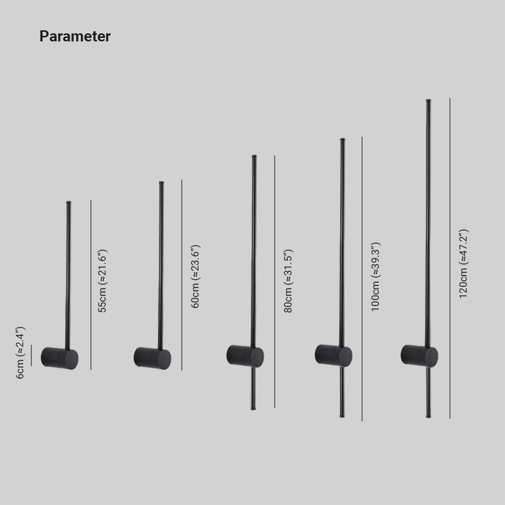 Edge Modern Minimalist LED Wall Reading Lamp, Black - Lumpaz