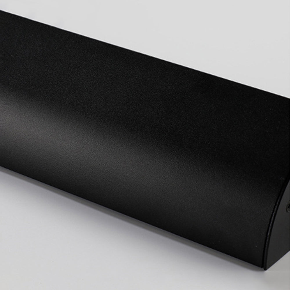 Edge Modern Tri-Rrism Metal/Acrylic Waterproof Outdoor Wall Lamp, Black - Lumpaz