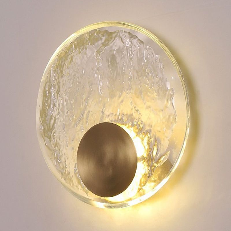 Kristy Art Deco Globe Crystal&Metal Bedroom Wall Lamp, Gold - Lumpaz