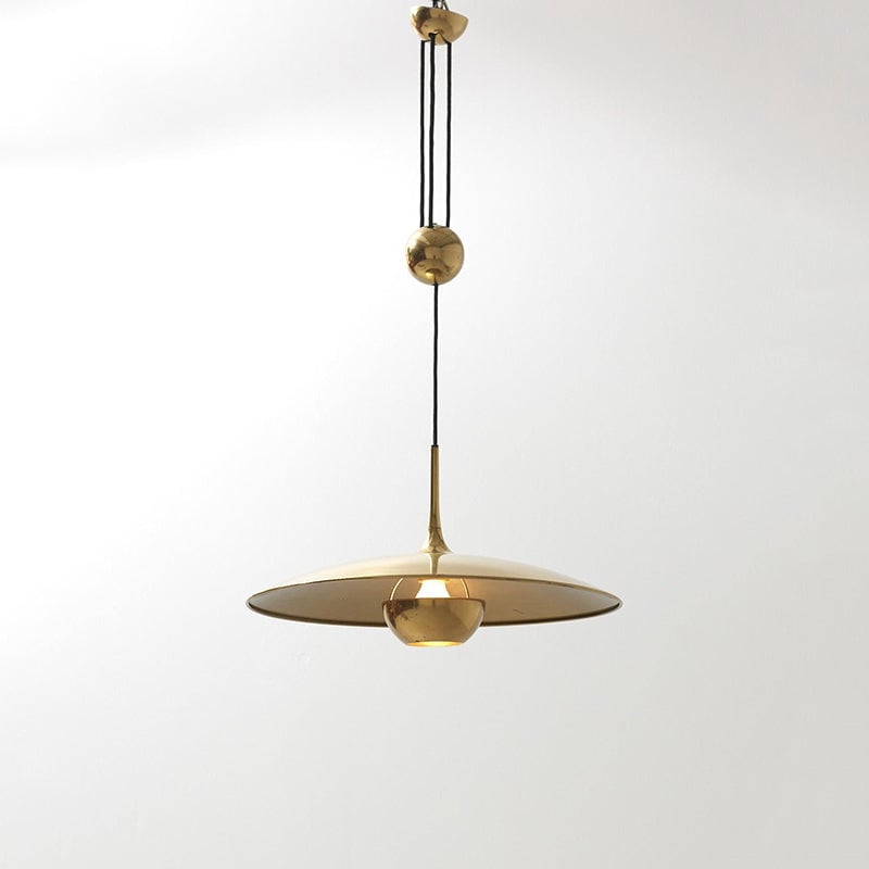 Cairns Minimalist Metal Pendant Light, Gold - Lumpaz