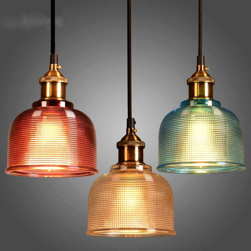 Hailie Glass Art Deco Pendant Lights,Colorful - Lumpaz