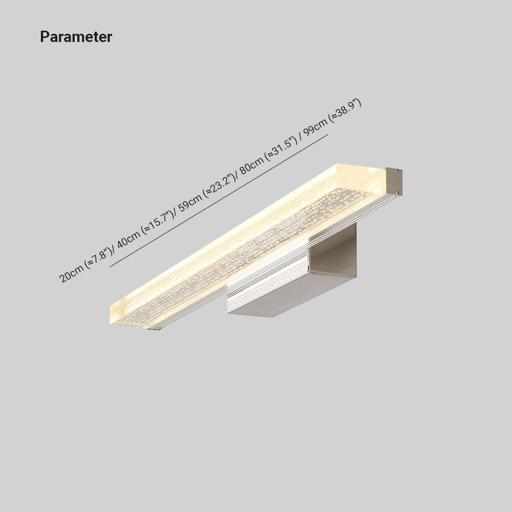 Leigh Modern Rectangular Metal Modern Wall Lamp, Silver - Lumpaz