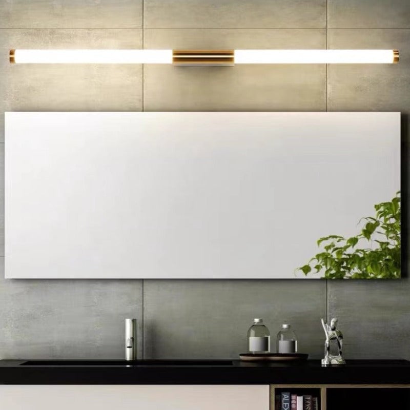 Leigh Minimalist Linear Metal Wall Lamp, Gold - Lumpaz