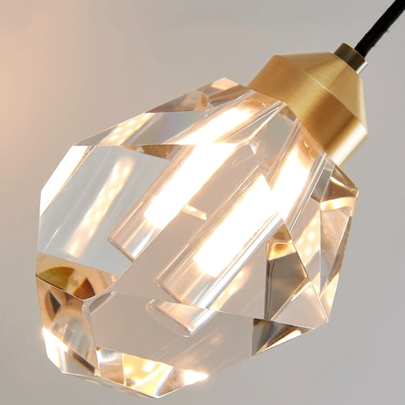 Luxury Globe Metal/Glass Pendant Light, Clear, Bedroom - Lumpaz