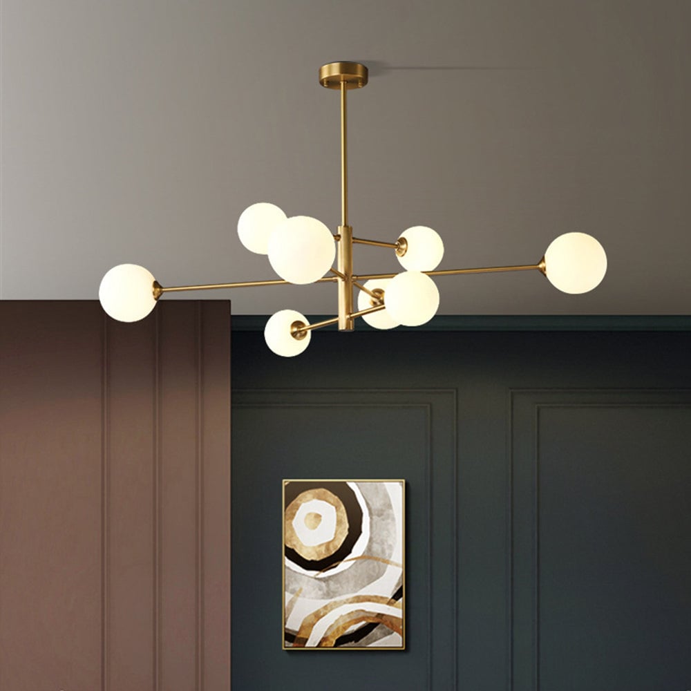 Valentina Modern Glass Shade Pendant Light, Copper/Black - Lumpaz