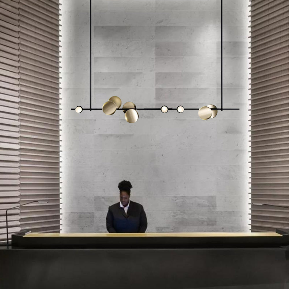 Avi Minimalist Linear Metal Pendant Light,Black - Lumpaz