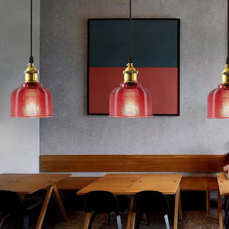 Hailie Glass Art Deco Pendant Lights,Colorful - Lumpaz