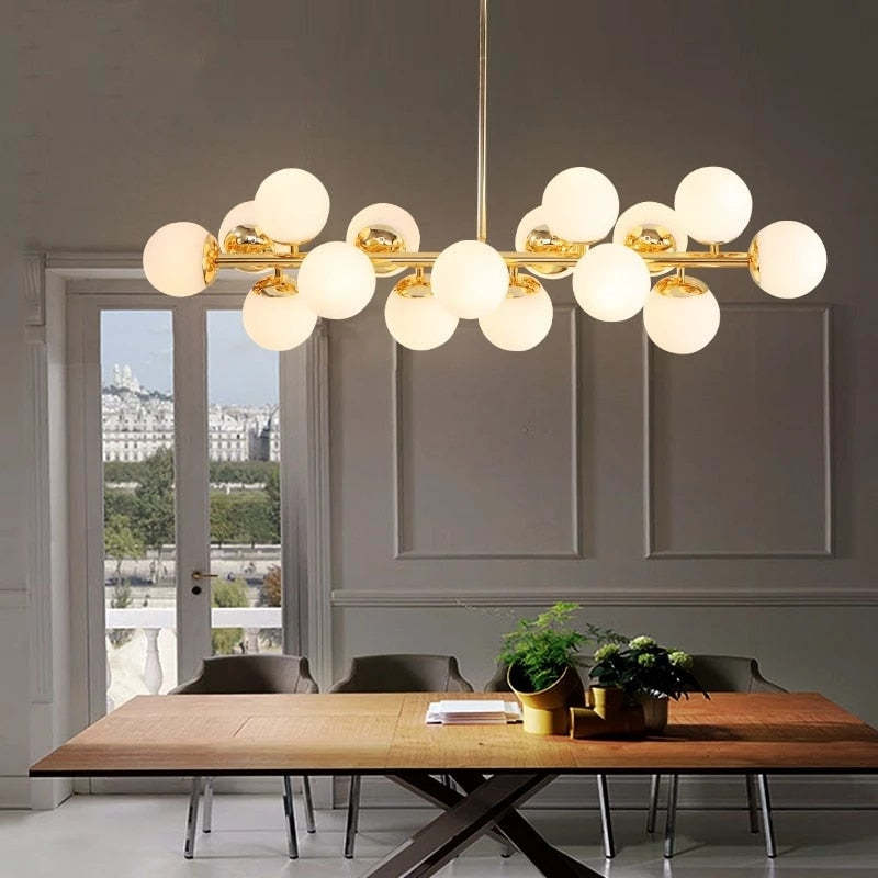 Valentina Chandelier Bubble, Magic Beans, Glass, Dining Room - Lumpaz