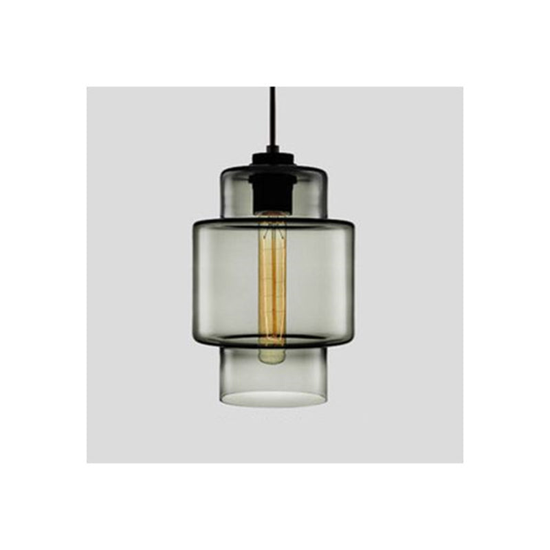 Zaid Modern Art Deco LED Cylindrical Metal/Glass Pendant Light - Lumpaz