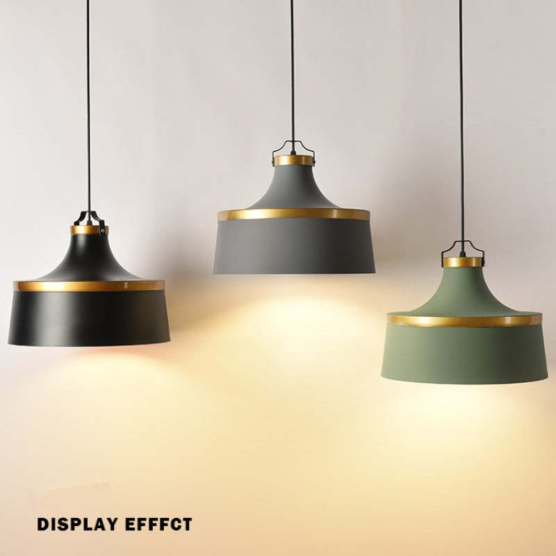 Morandi Modern Colorful Single Pendant Light, Metal Shade - Lumpaz